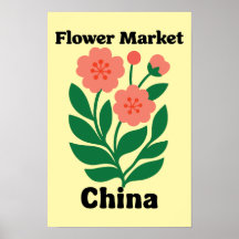 Mercado de Flores de China Coral Peonía y Hoja Ver