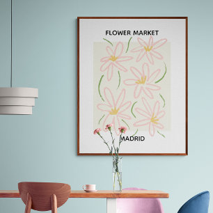 Póster Mercado de Flores Editable Madrid