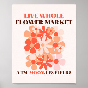 PÓSTER MERCADO DE FLORES ENTEROS EN VIVO