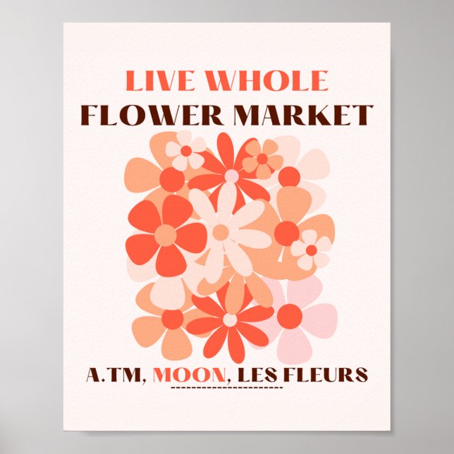 PÓSTER MERCADO DE FLORES ENTEROS EN VIVO (Frente)