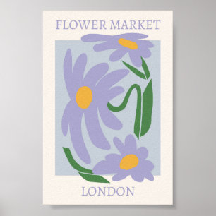 Póster Mercado de flores Londres