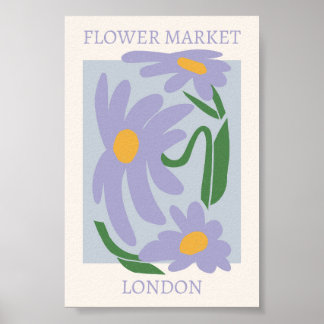 Póster Mercado de flores Londres