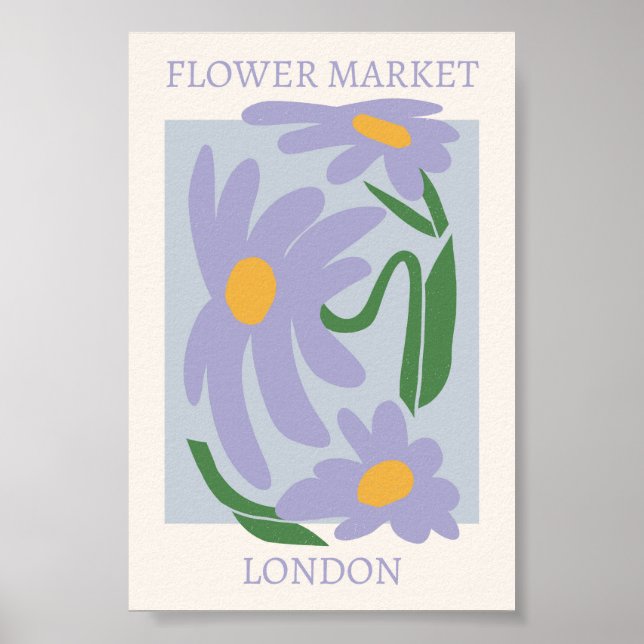 Póster Mercado de flores Londres (Frente)