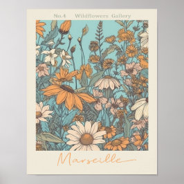 Póster Mercado de flores Marsella No. 4 Botánica