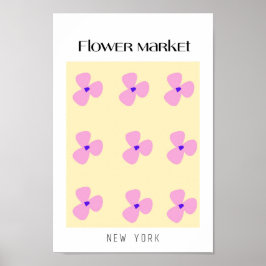 Póster Mercado de flores Nueva York