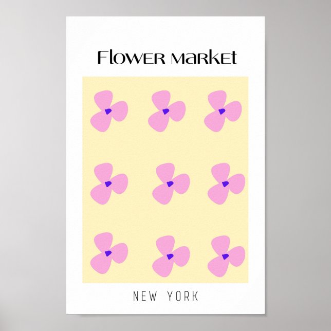 Póster Mercado de flores Nueva York (Frente)