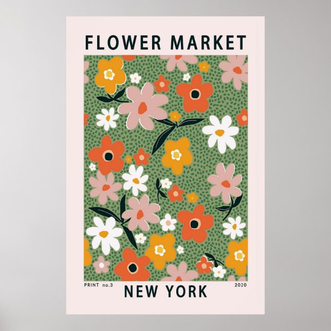 Póster Mercado de flores Poster de Nueva York (Frente)