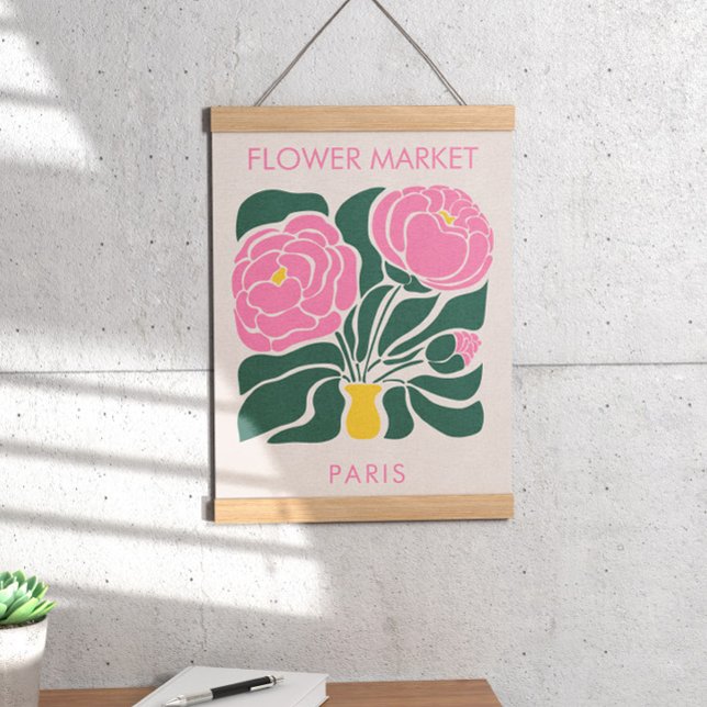 Póster Mercado de flores Resumen Peony Retro (Subido por el creador)