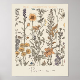 Póster Mercado de flores Roma Nº 3 Botánica