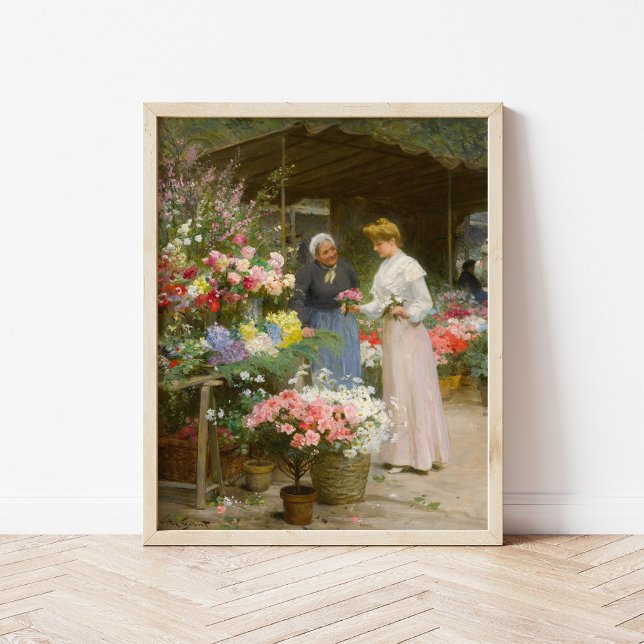Póster Mercado de flores | Victor Gabriel Gilbert (Subido por el creador)