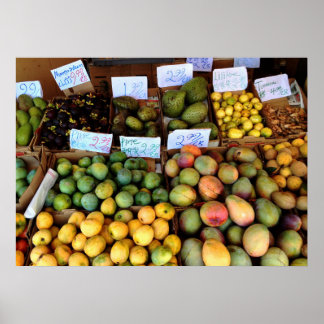 Póster Mercado de frutas Honolulu
