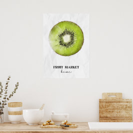 Póster Mercado de frutas Kiwi