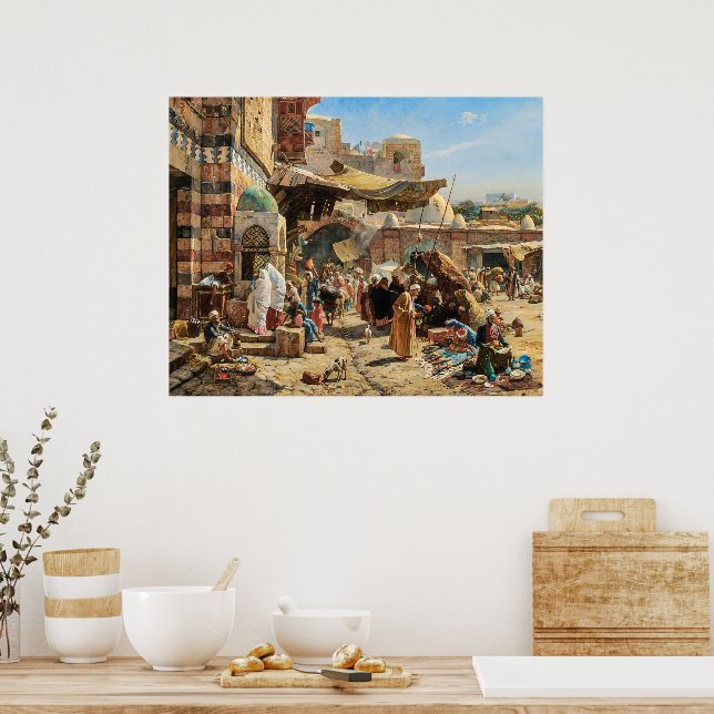 Póster Mercado de Jaffa | Gustav Bauernfeind | (Cocina)