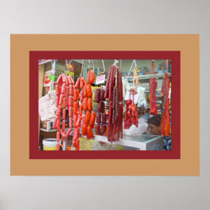 Póster Mercado de la salchicha