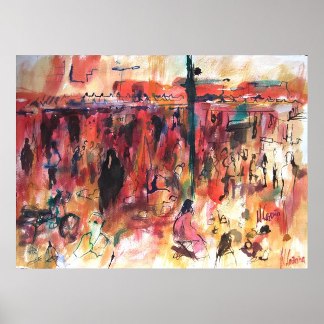 Póster Mercado de Marrakech (Frente)