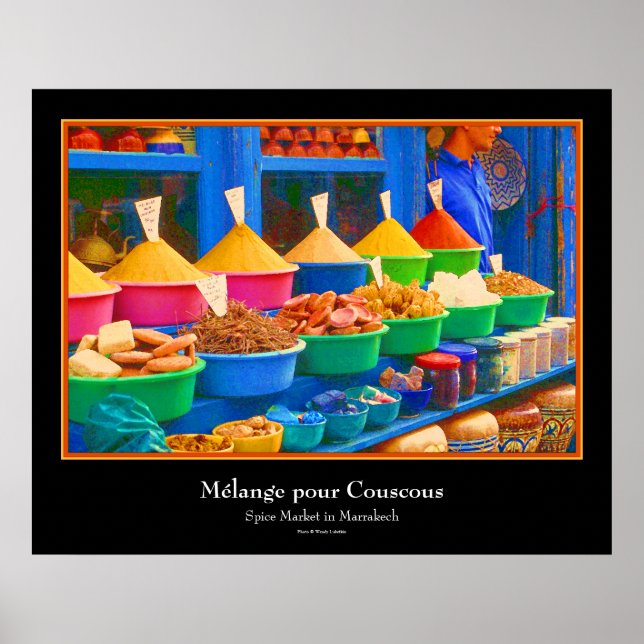 Póster Mercado de Marruecos - Mélange pour Couscous (Frente)