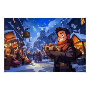 Póster Mercado de navidades
