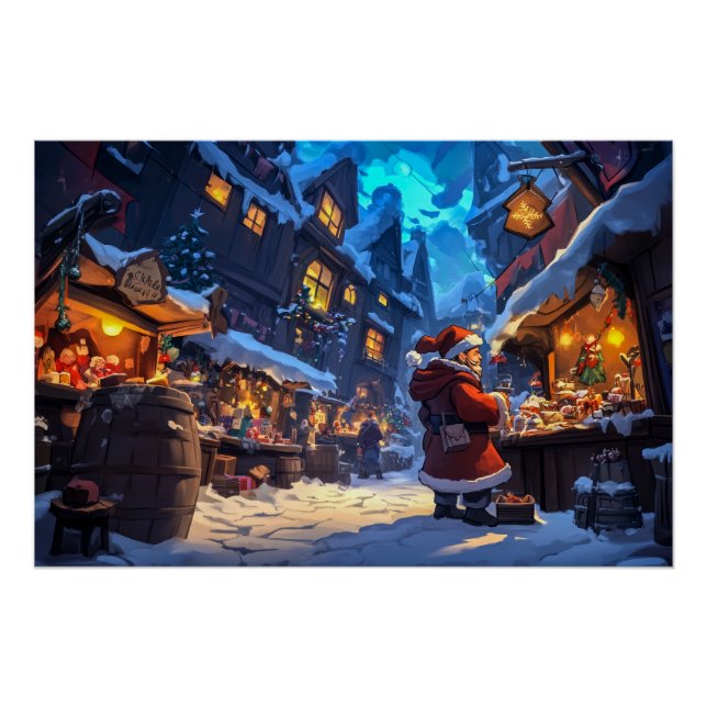 Póster Mercado de navidades (Anverso)