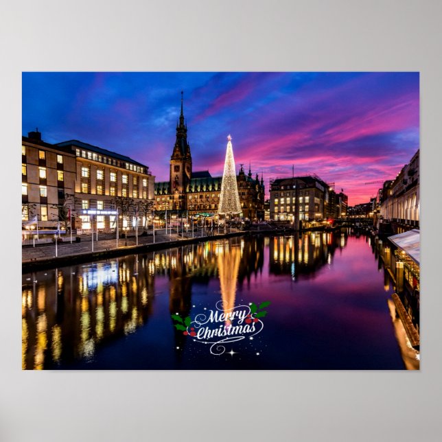 Póster Mercado de Navidades de Hamburgo (Frente)