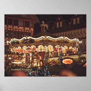Póster Mercado de navidades, Fráncfort (Alemania)