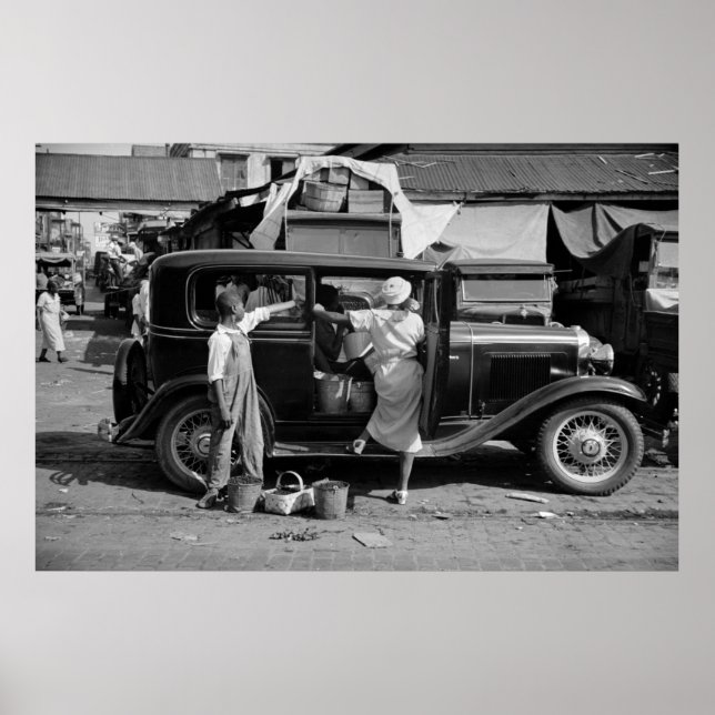 Póster Mercado de Nueva Orleans, años 30 (Frente)