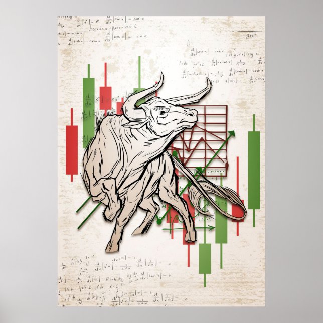 Póster Mercado De Osos Y Bulls Inversionistas (Frente)