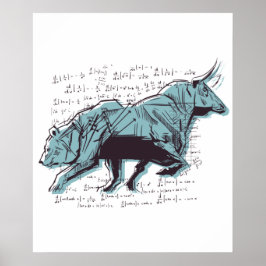 Póster Mercado De Osos Y Bulls Inversionistas