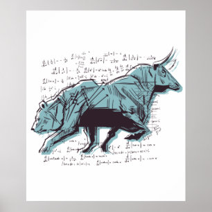 Póster Mercado De Osos Y Bulls Inversionistas