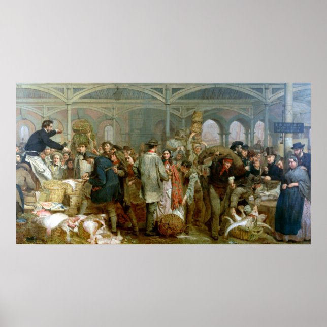 Póster Mercado de pescado de Billingsgate (Frente)