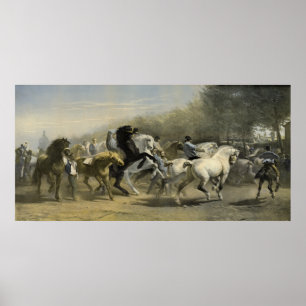 Póster Mercado del Caballo de París 1855