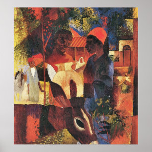Póster Mercado en Túnez por August Macke