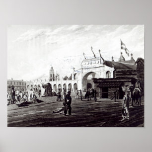 Póster Mercado, grabado por Daniel Havell 1820