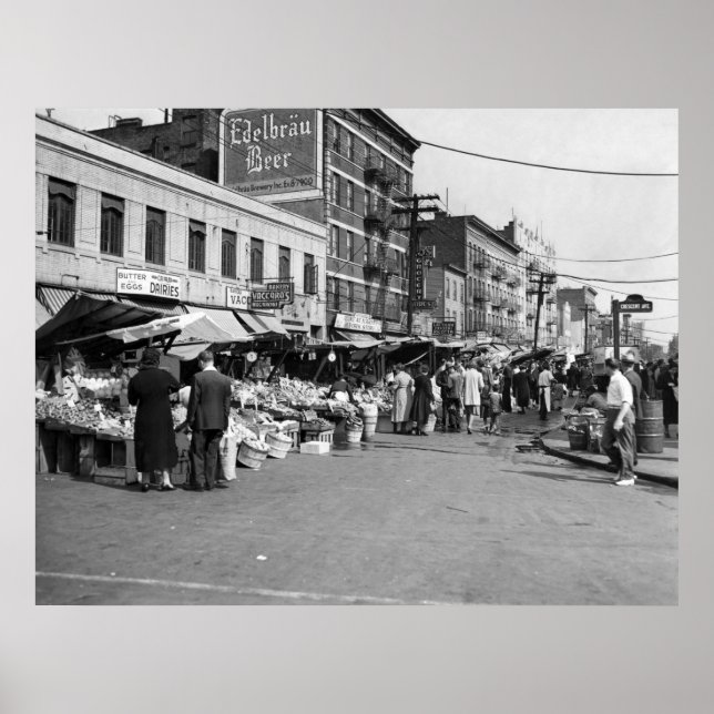 Póster Mercado italiano de carritos de vacuno, Bronx: 194 (Frente)