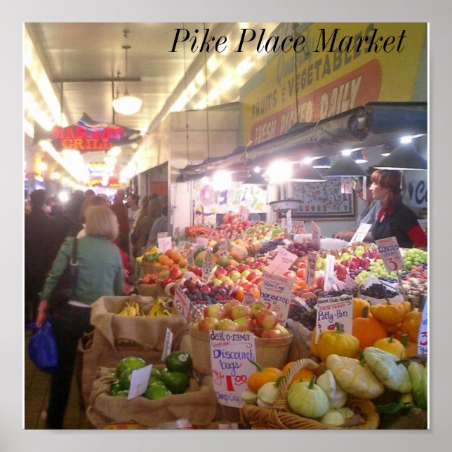 Póster Mercado Pike Place (Frente)
