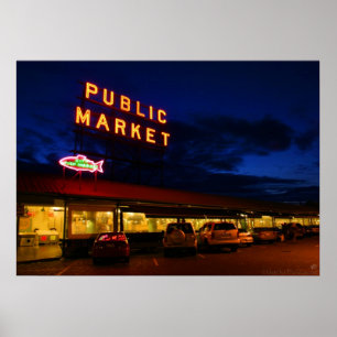 Póster Mercado Pike Place, Seattle