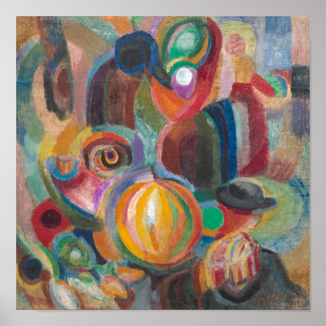 Póster Mercado portugués | Sonia Delaunay| (Frente)