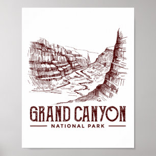 Póster Mercancía del Parque Nacional del Gran Cañón Gran