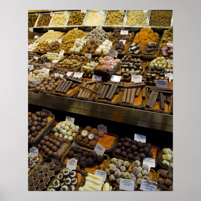 Póster Mercat de Sant Josep, assorted chocolate candy (Frente)