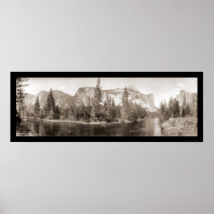 Póster Merced River Yosemite Photo 1915