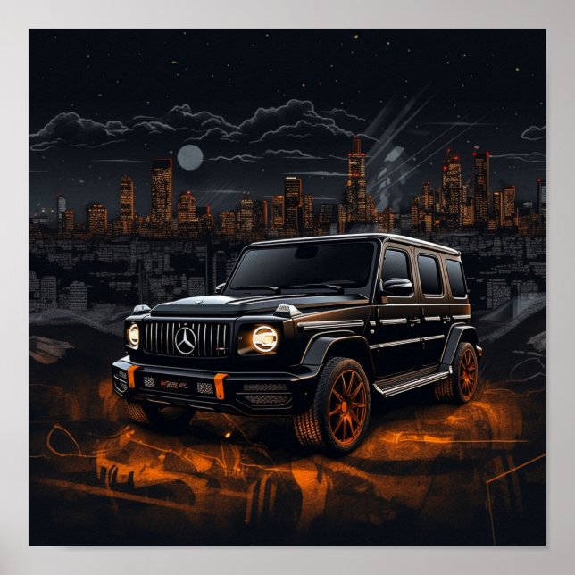 Póster Mercedes AMG G63 G-Class G-Wagon Luxury SUV (Frente)