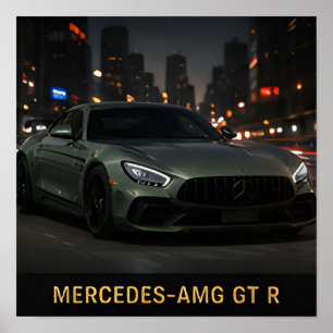 Póster Mercedes AMG GT R Moderno coche deportivo alemán