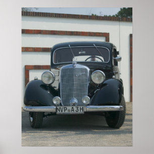 Póster mercedes antiguo