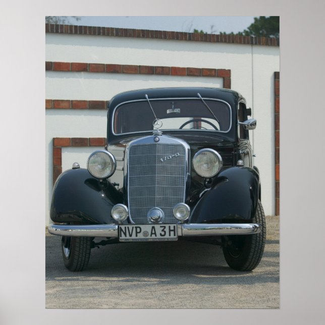 Póster mercedes antiguo (Frente)
