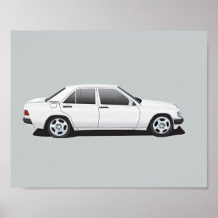 Póster Mercedes-Benz 190E