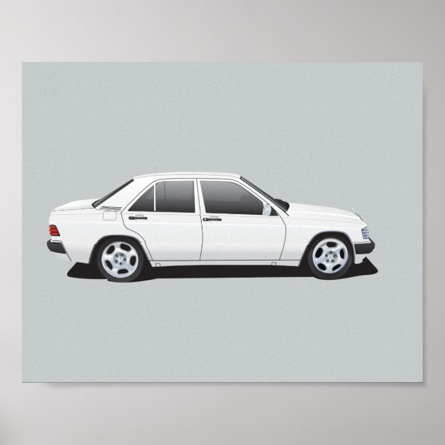 Póster Mercedes-Benz 190E (Frente)