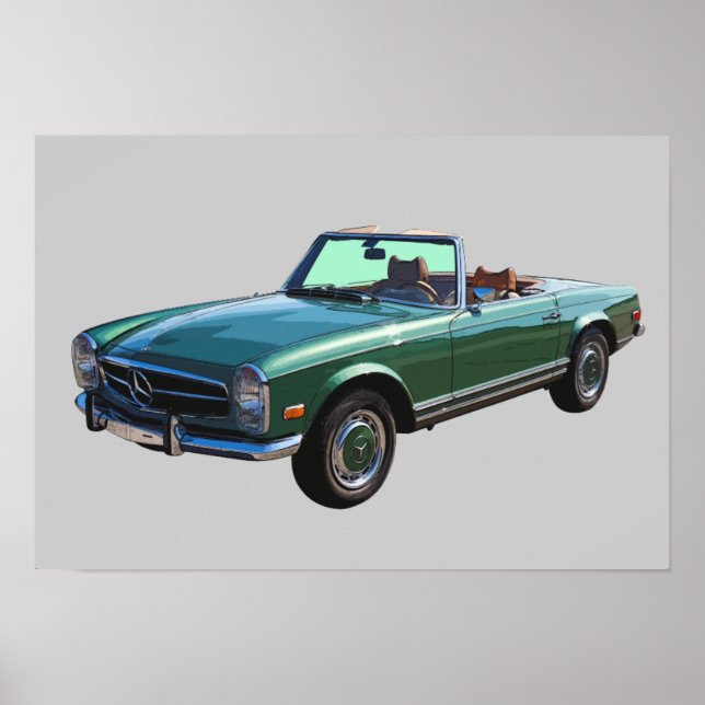 Póster Mercedes Benz 280 SL Convertible (Frente)