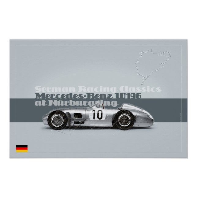 Póster Mercedes-Benz at the Nurburgring (Anverso)