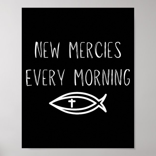 Póster Mercies Jesus Christian Prayers Mens Womens  (Frente)
