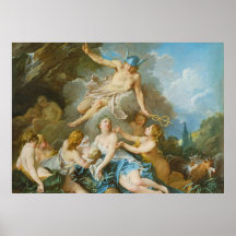 Mercurio confiando el bebé Baccus a las ninfas