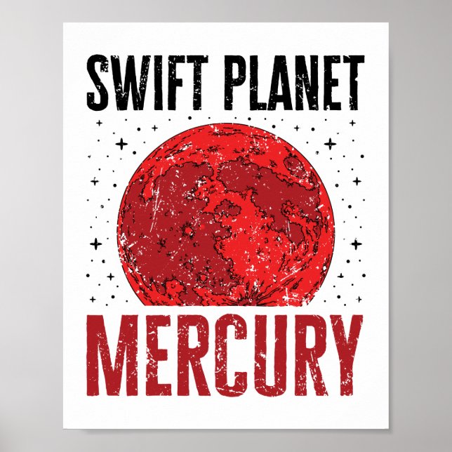 Póster Mercury Planet Nickname Swift Planet Astronomet St (Frente)